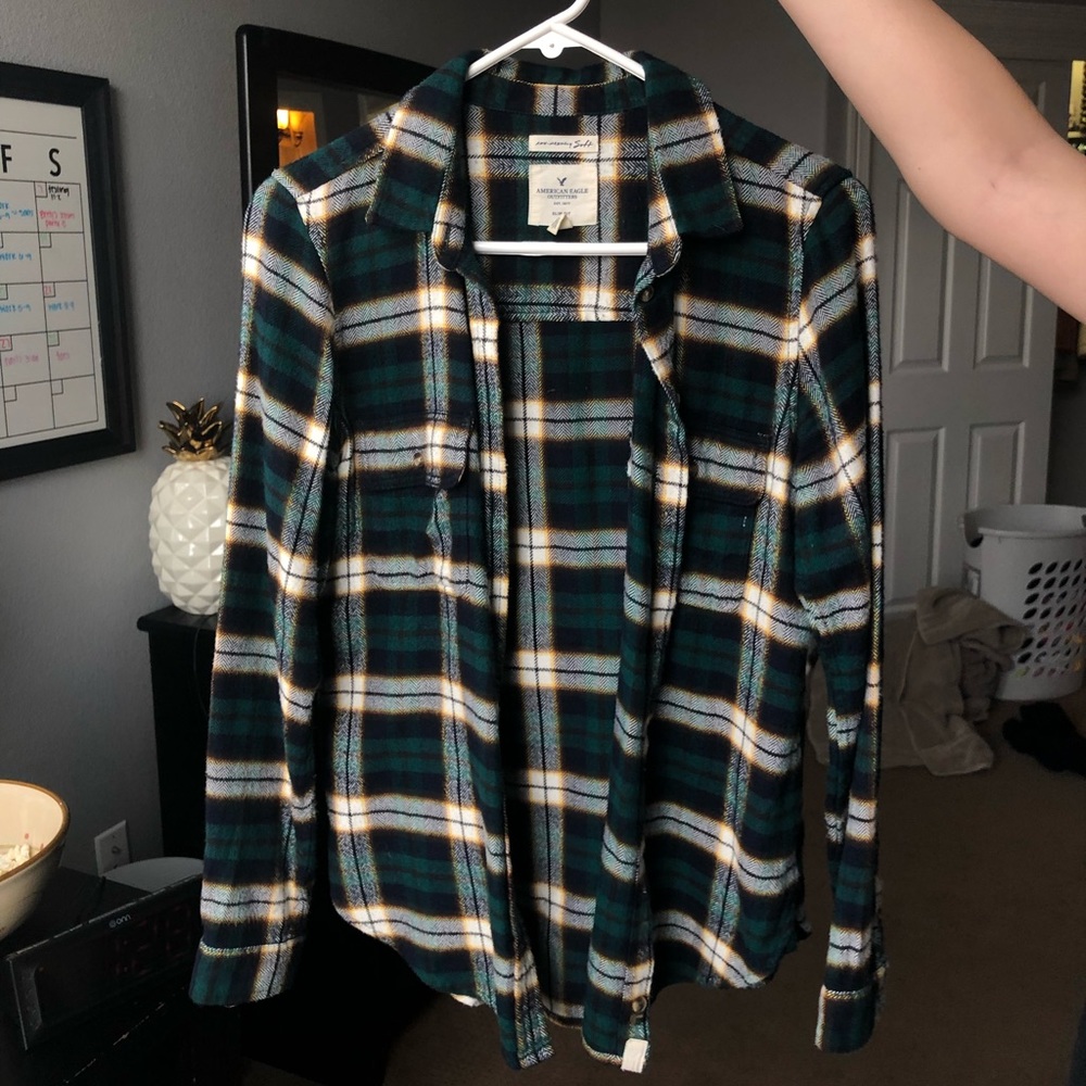 american eagle slim fit flannel